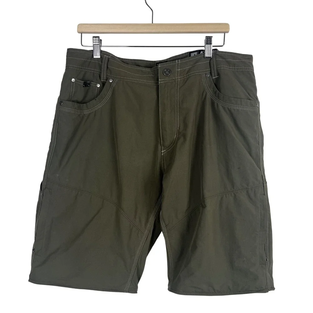 Kuhl Liberator Convertible Stealth Shorts Mens 36 Olive Green Hiking Cargo